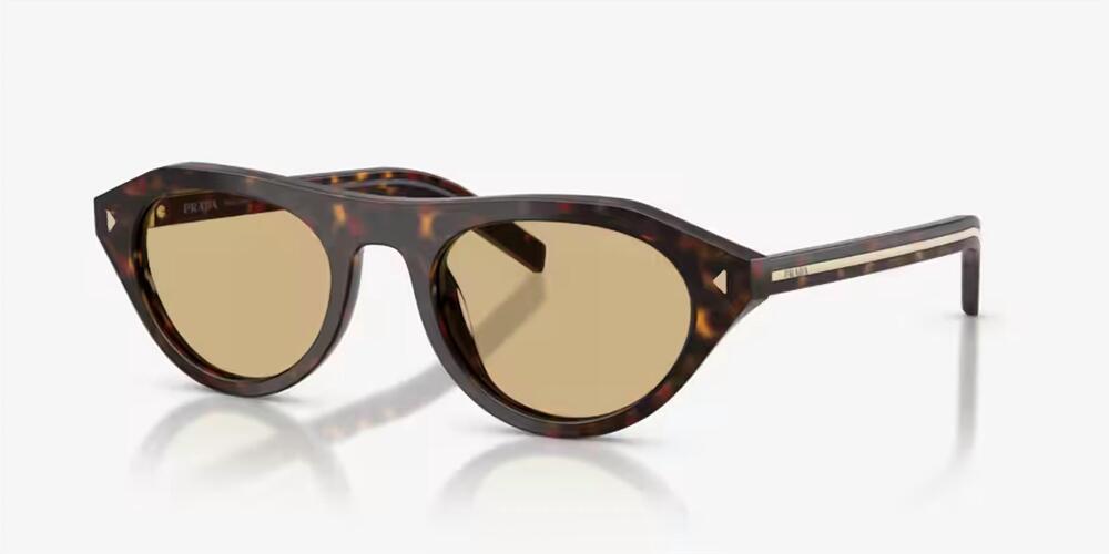 NEW PRADA women's 0pr b15s irregular sunglasses in root tortoise/light brown